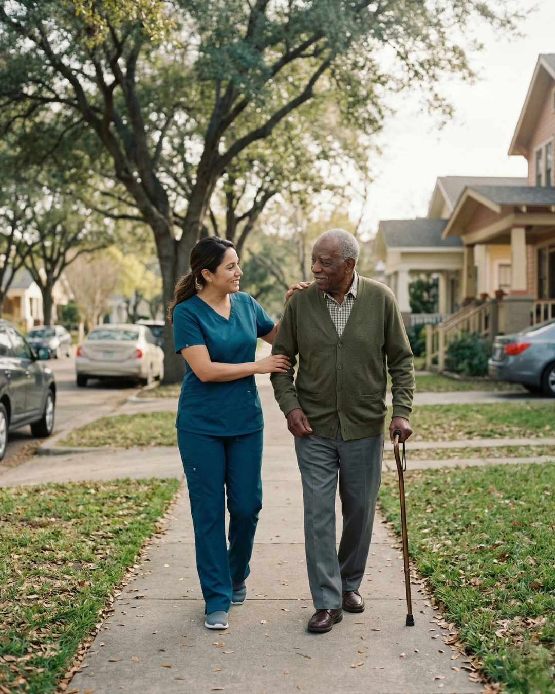 Bristol Hospice nurse with patient family