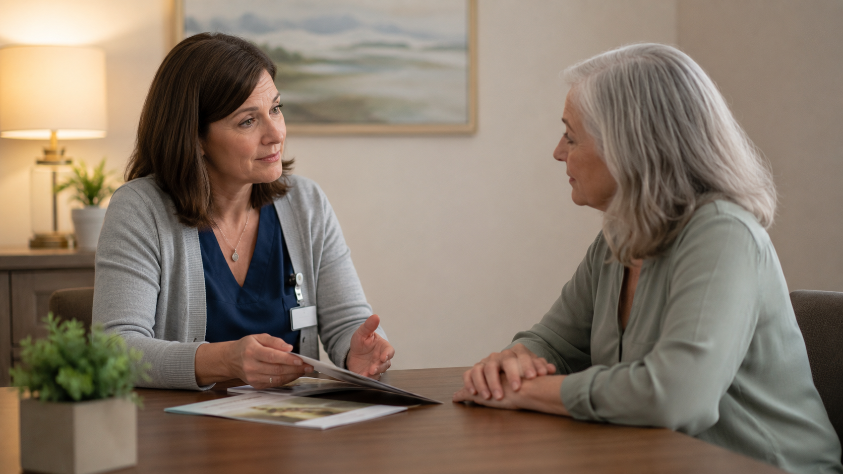 Bristol Hospice caregiver with patient family